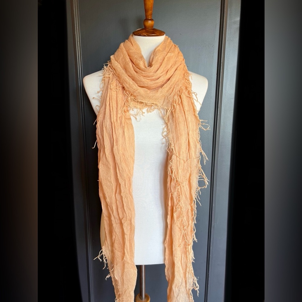New Auth Chan Luu Cashmere and Silk Scarf Color: Apricot Ice